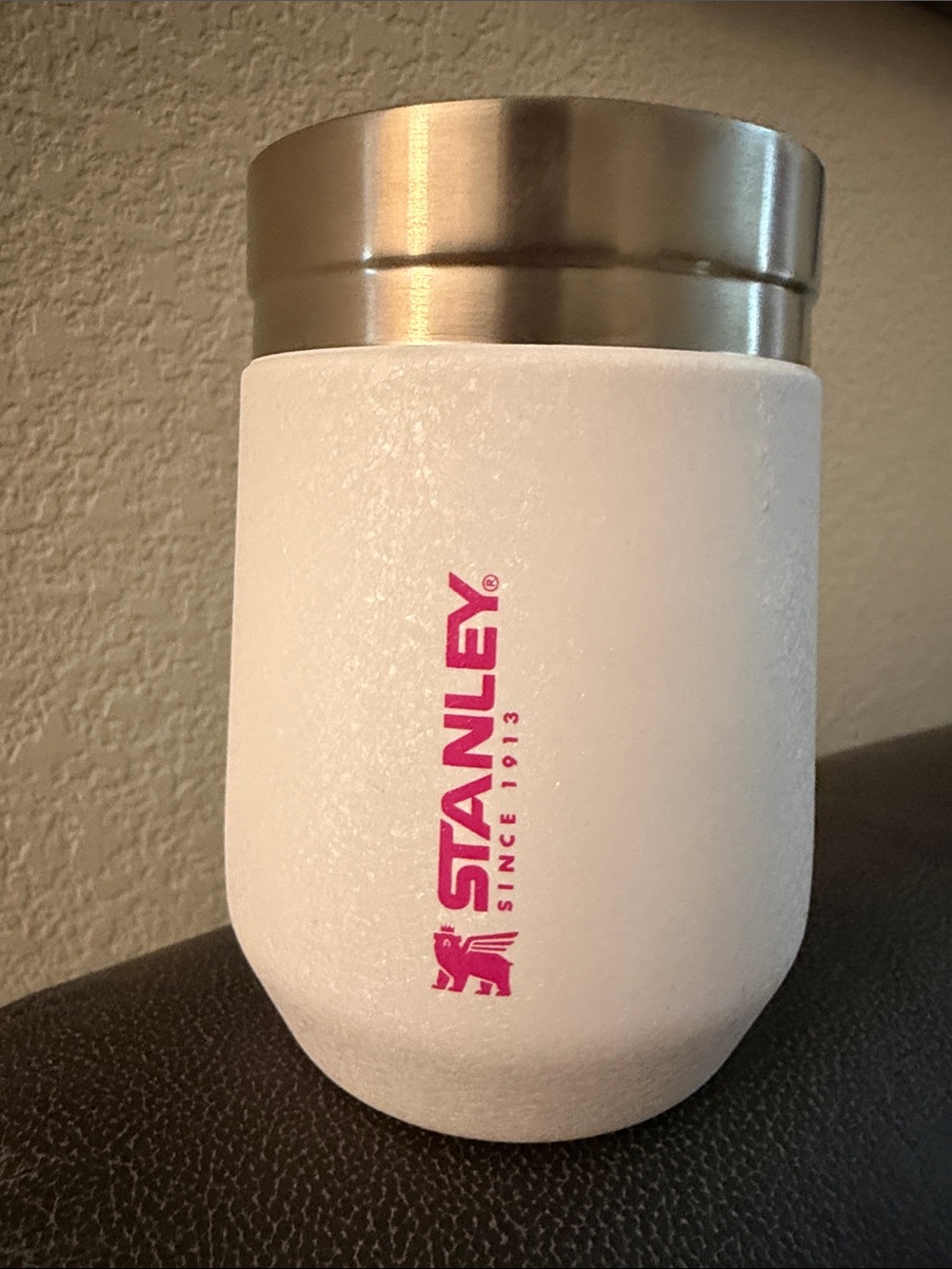 Stanley 10oz Wine Tumbler with Pink Logo and Stainless Lid